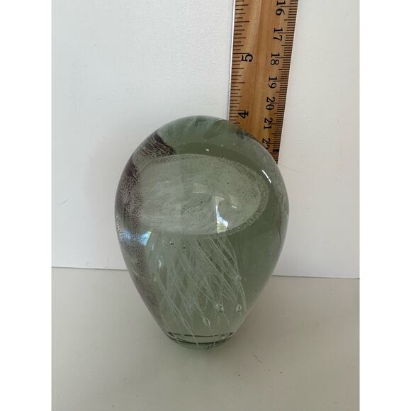 Art Glass Jellyfish Sculpture - Picture 4 of 7